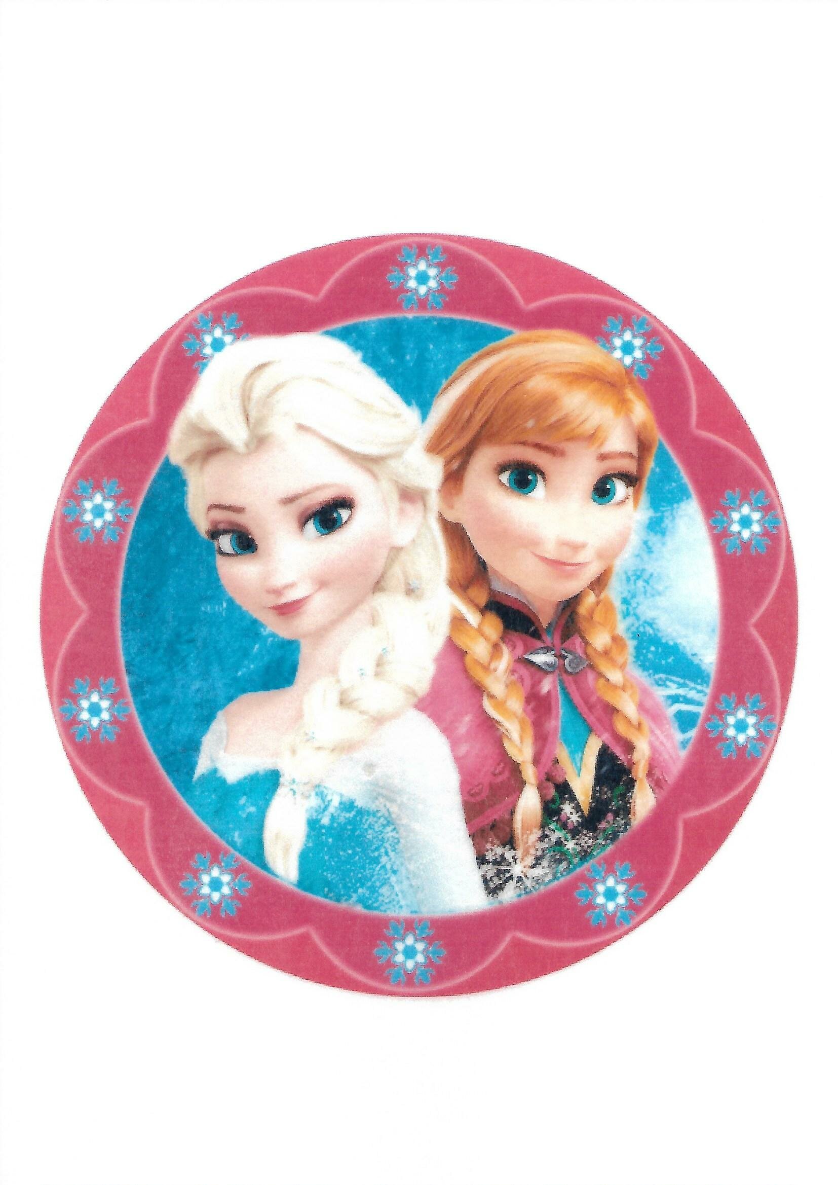 Вафельная картинка эльза анна