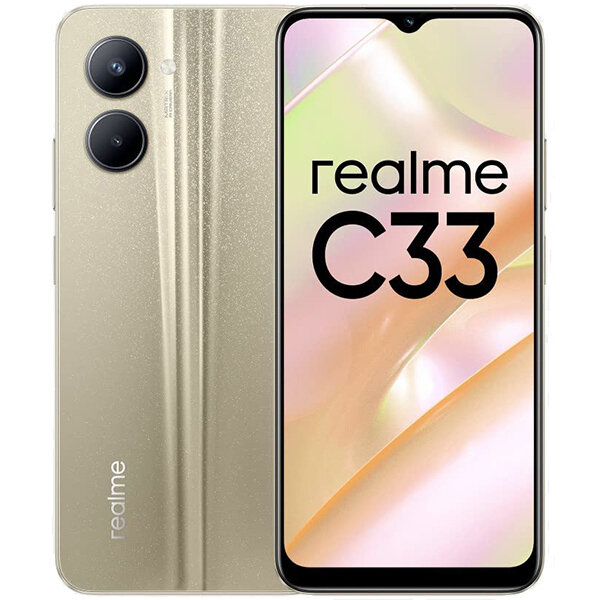 Смартфон Realme C33 4 128Gb Sandy Gold