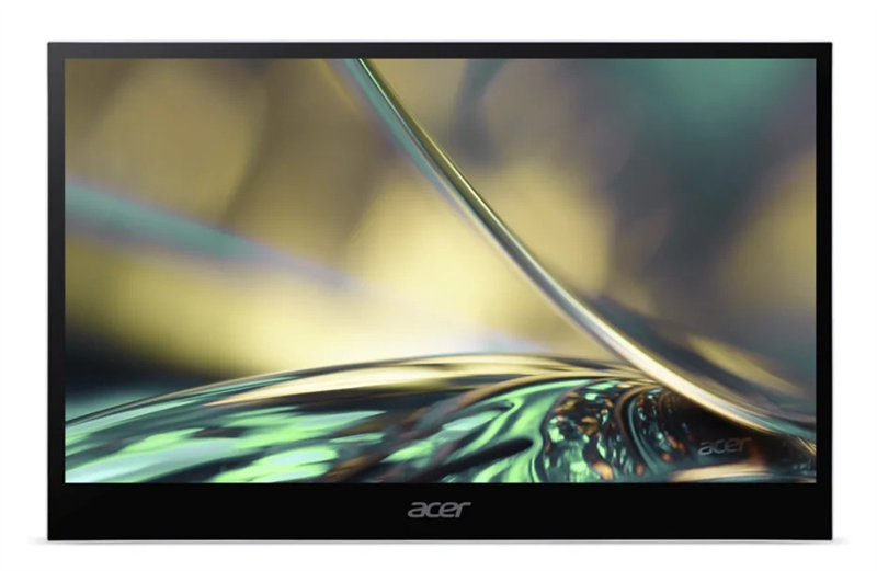 Acer Монитор 15,6'' ACER PM168QKTsmiuu OLED UltraThin Silver 10 point MultiTouch, 16:9, OLED, 3840x2160, 1ms, 400cd, 60Hz, 1xMiniHDMI + 2xType-C(20W), 1Wx2, HDR 400, Delta E