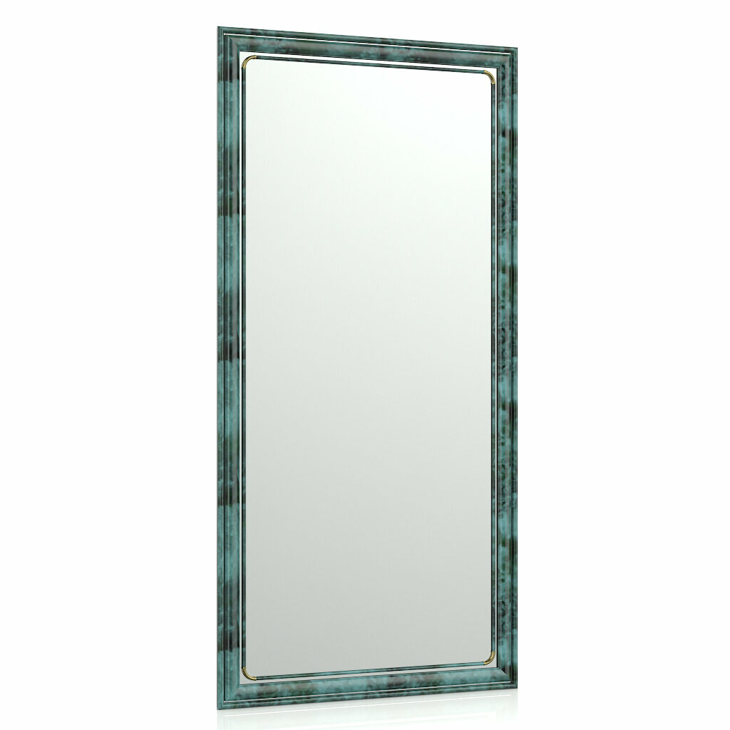 Зеркало 121Б малахит, ШхВ 60х120 см., зеркала для офиса, прихожих и ванных комнат, горизонтальное или вертикальное крепление - фотография № 1