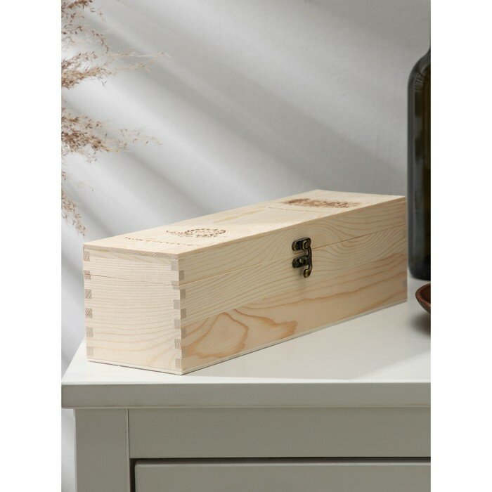 Ящик для хранения вина «Ливорно», 35×10 см, на 1 бутылку - фотография № 2