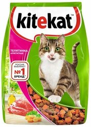 Kitekat Сухой корм для кошек с аппетитной телятиной 10132145, 0,350 кг (18 шт)