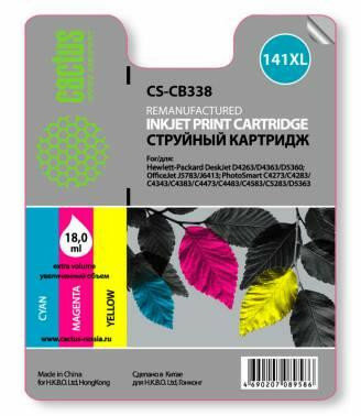 Картридж COLOR NO.141XL 18ML CACTUS CS-CB338