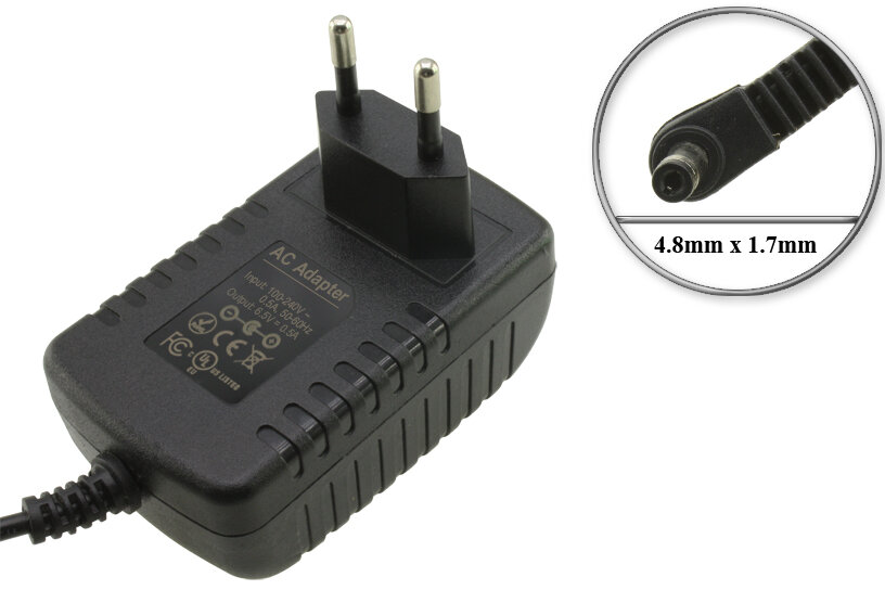 Адаптер (блок) питания 6.5V 0.5A 4.8mm x 1.7mm (KX-A423CE PQLV207CE PQLV209CE PQLV219CE AC650050C) зарядное устройство для Panasonic и др.