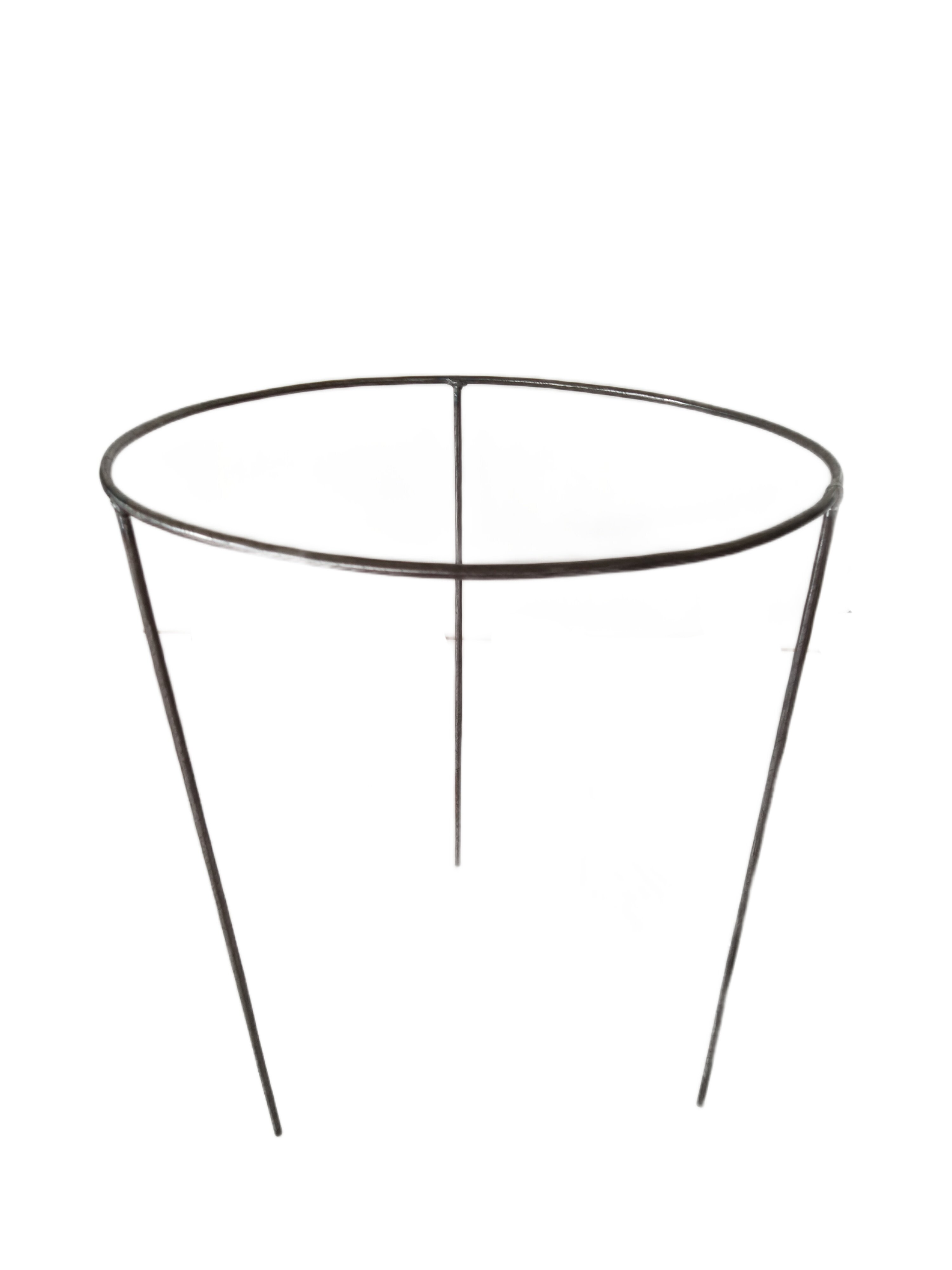 Опора для растений металлическая диам.прута 8мм для ягодных кустарников и цветов "Садовое кольцо" высота 60 см, диаметр - 48 см, черный - фотография № 2