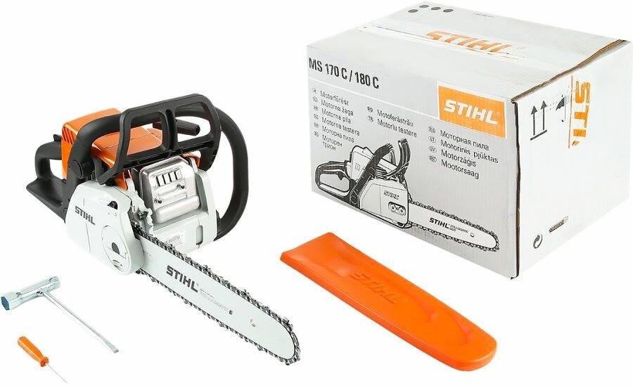 Бензопила STIHL MS180 С-BE 2,0 л.с. (14"/3/8/1,3/50) 3,9 кг лёгкий старт - фотография № 3