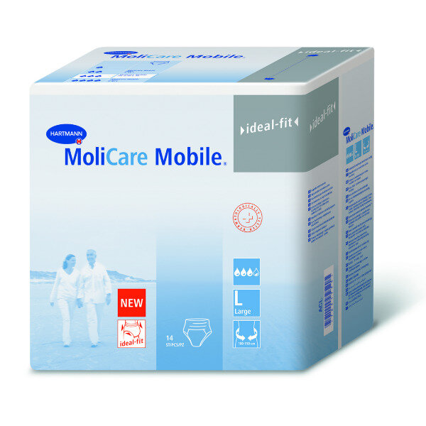 Трусы-подгузники МолиКар Мобайл/MoliCare Mobile ideal-fit р.L, 14 шт