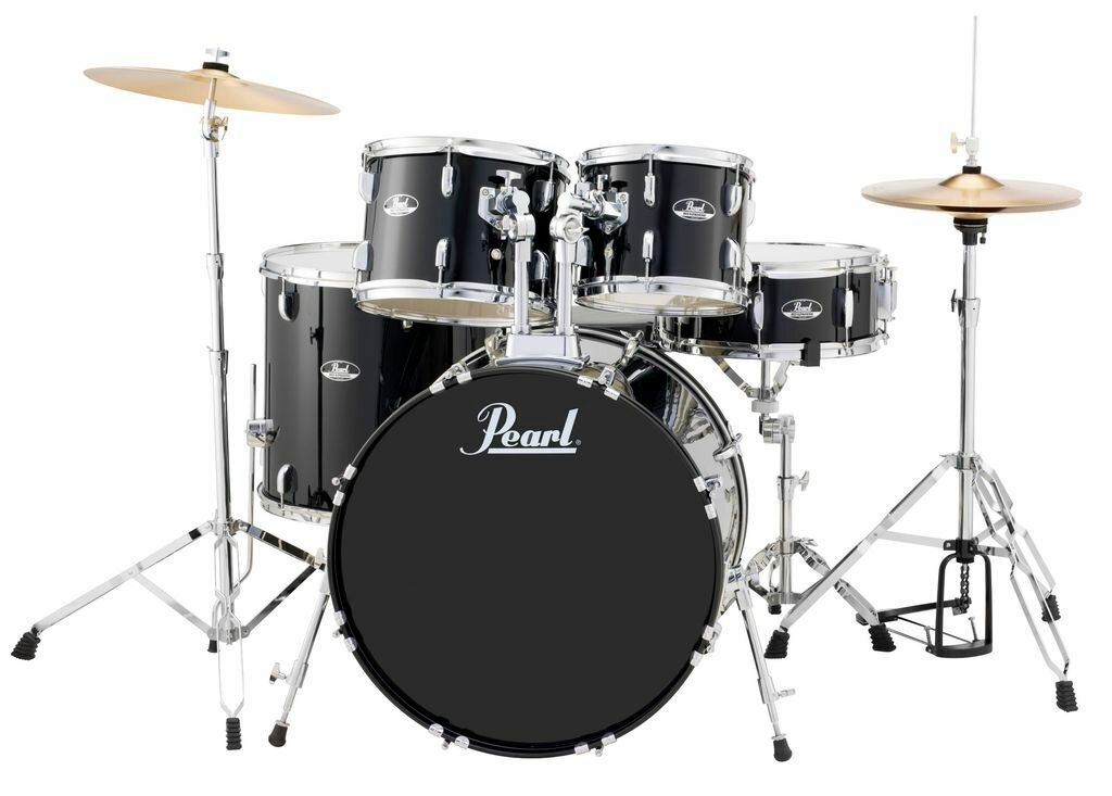 Pearl RS525SC/ C31 ударная установка из 5-ти барабанов, цвет черный, со стойками и тарелками - фото №1