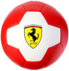 Мяч футбольный FERRARI р.5, PVC, цвет белый/красный