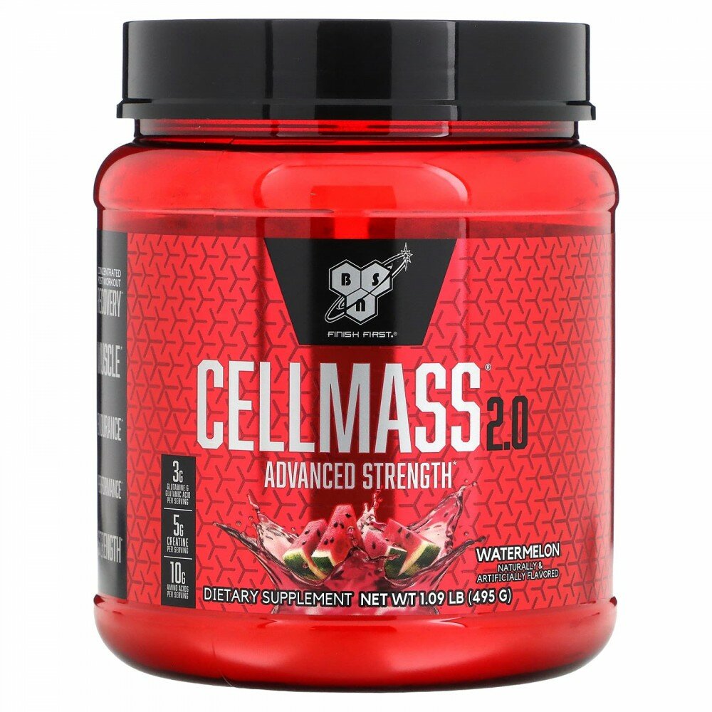 BSN, Cellmass 2.0, Advanced Strength, Watermelon, 1.09 lbs (495 g)