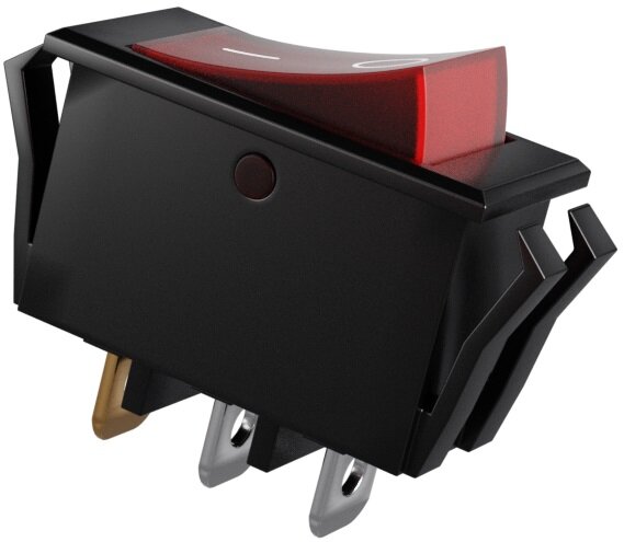 Кнопка выключатель (тумблер) GSMIN K3 ON-OFF 6А 250В AC 2-Pin (15x10x15мм) комплект 3шт (Красный) - фотография № 5