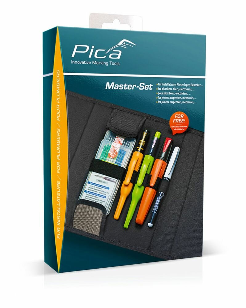 Набор разметочных карандашей и маркеров для сантехника Plumber master-set PICA-MARKER 55020