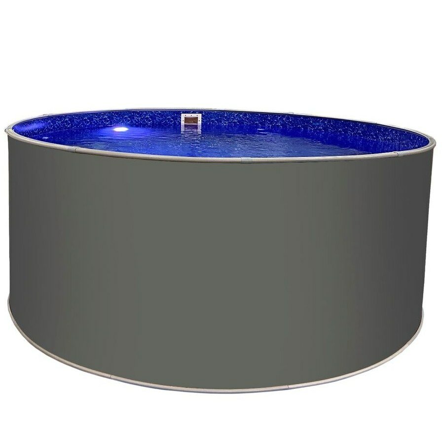 Каркасный бассейн Лагуна Гигабасс круглый 35 × 15 м цвет: платина RAL7024 чаша 06 мм цена - за 1 шт