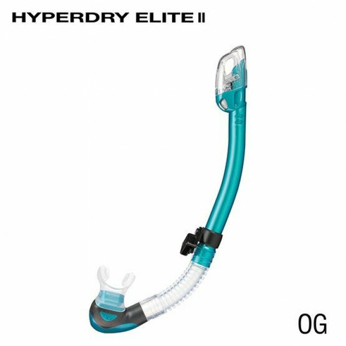 Трубка Hyperdry Elite прозрачный силикон-Прозрачный силикон, Бирюзовый