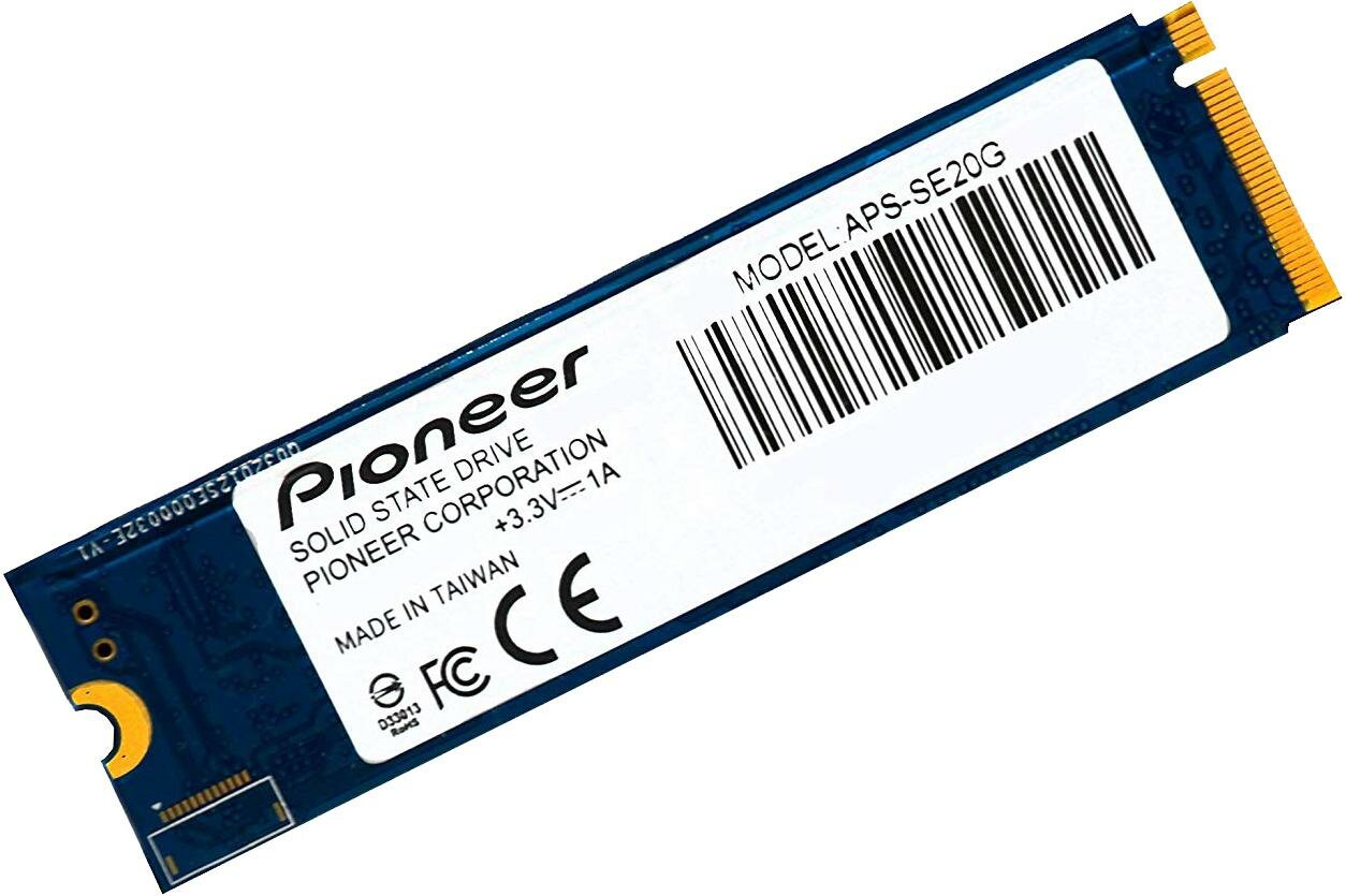 Флеш-накопитель Pioneer Твердотельный накопитель SSD Pioneer 256GB M.2 2280 PCIe Gen3x4 APS-SE20G-256 R/W(3400/3000)