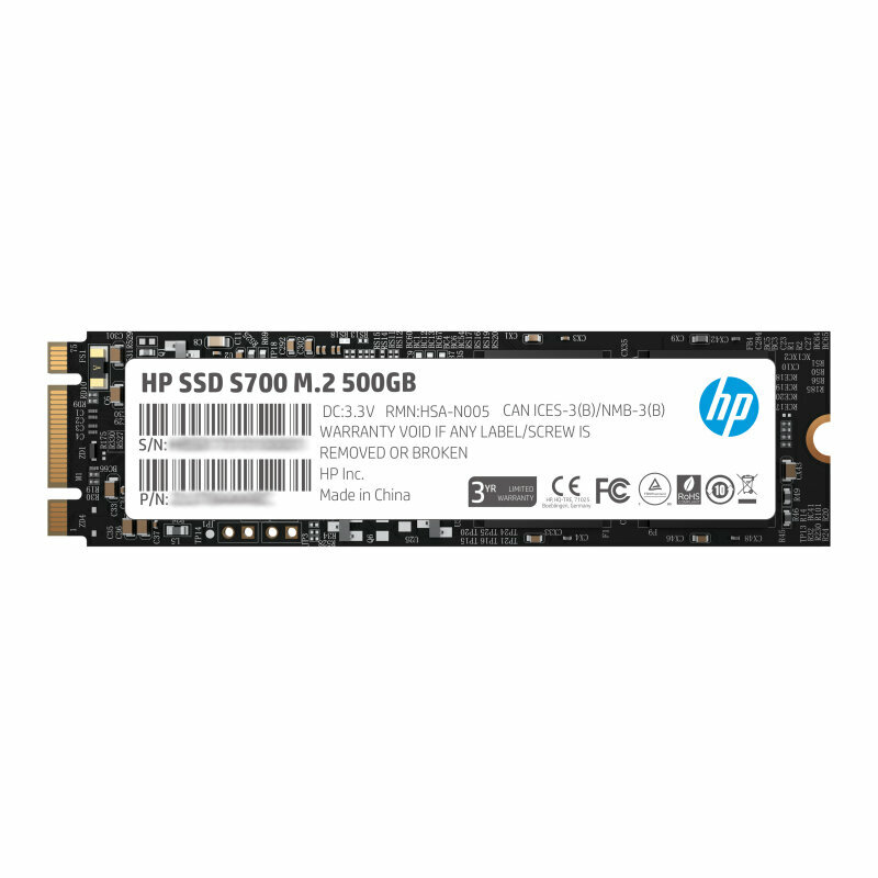 Накопитель SSD HP 2LU80AA S700 /SATA III/500GB /Скорость чтения 560МБайт/с Скорость записи 510МБайт/с