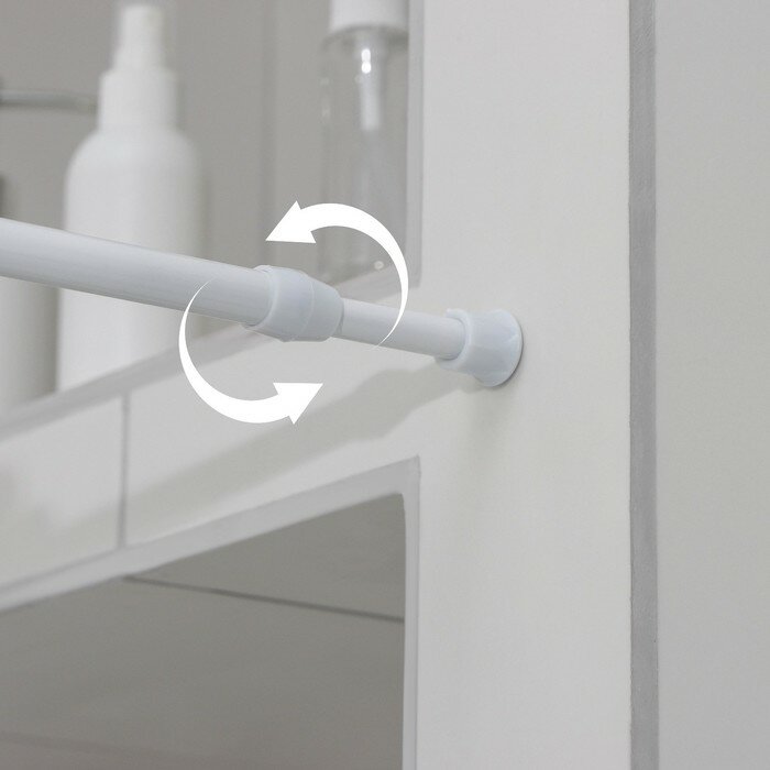 фото Карниз универсальный, раздвижной 40-70 см, цвет белый