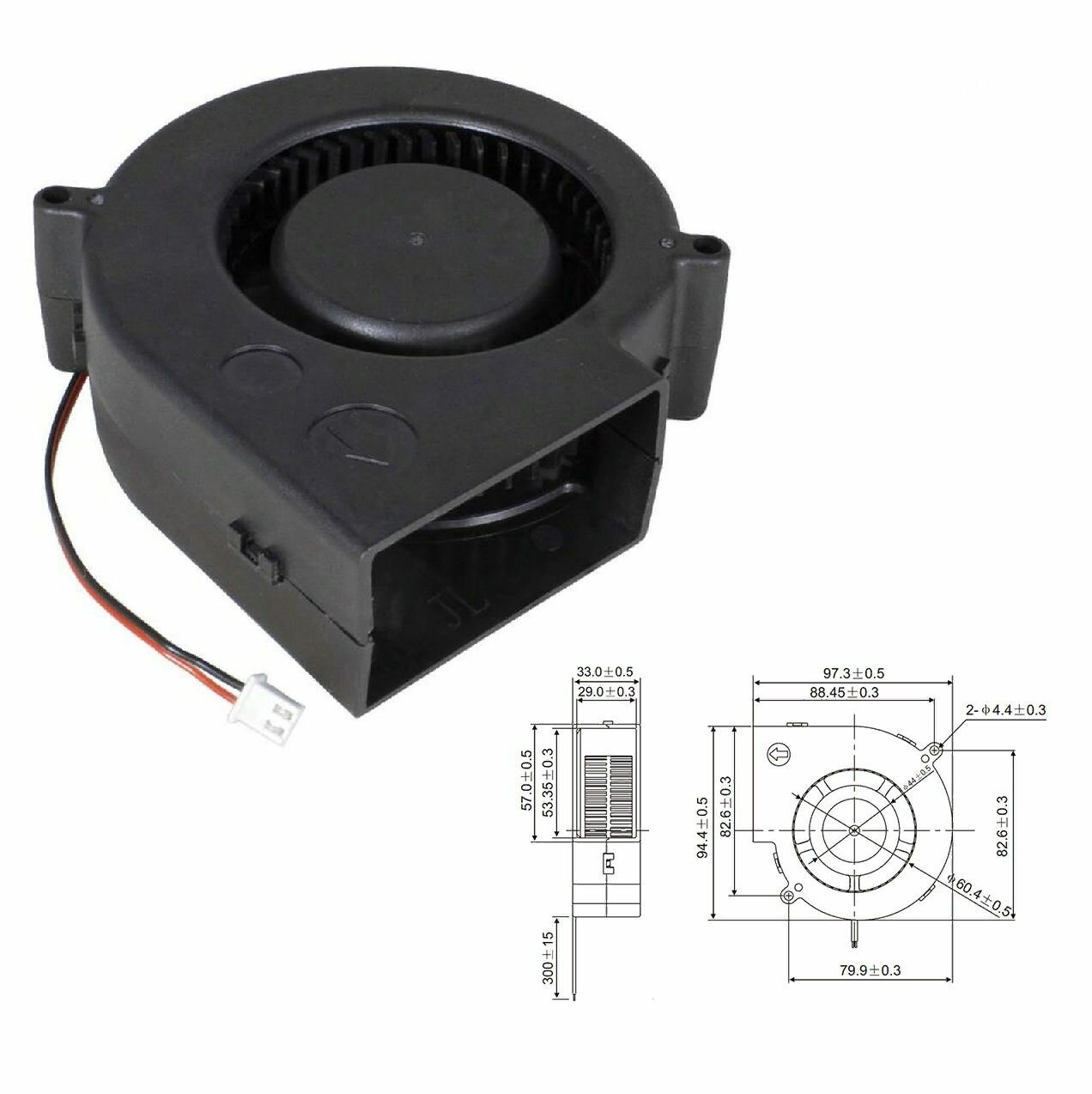 1 шт Вентилятор RQU9733MS 12V - фотография № 1