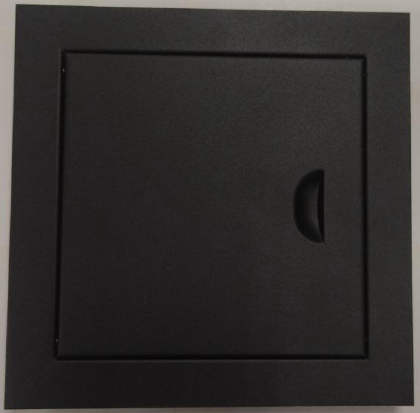 фото 1515 Сантехнический металлический люк 15-15 (ШхВ по посадке) RAL 9005 черный матовый