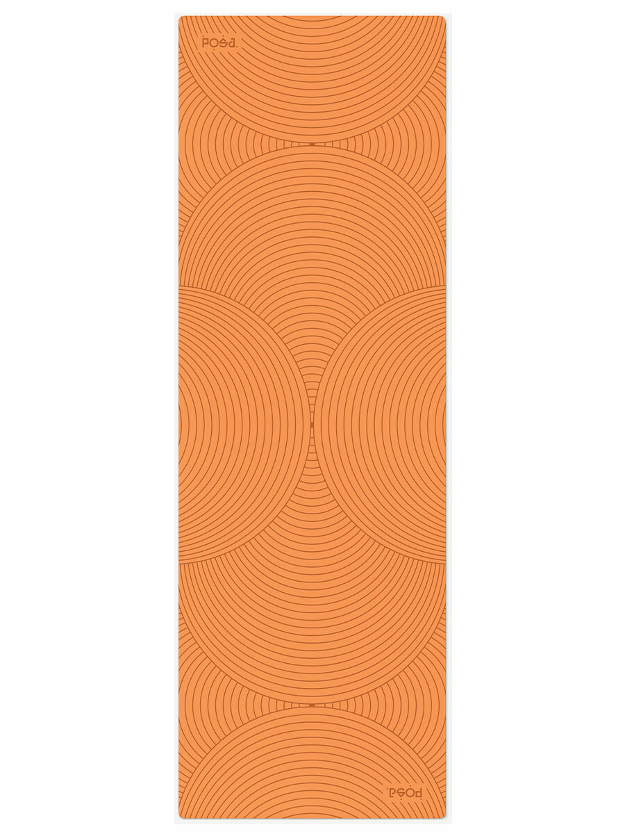 Профессиональный полиуретановый коврик для йоги POSA NonSlip Pro 6mm Orange Concord