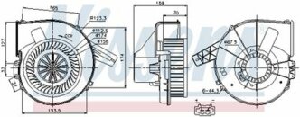 Вентилятор салона VW Polo/Polo V 01>14 Skoda Fabia I/Fabia II/Fabia II Combi 99>15 Seat Cordoba/Ibiza III/Ibiza IV Sportcoupe 02>15 NISSENS 87028