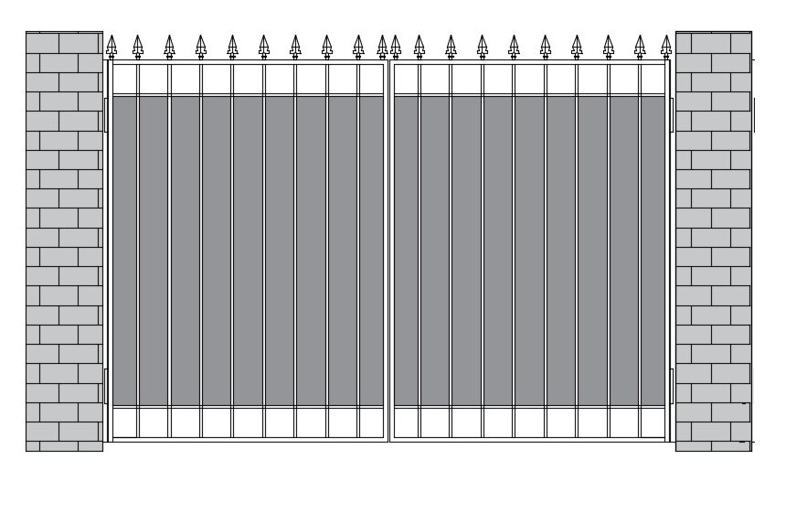 Распашные ворота 3 м В-1 лист