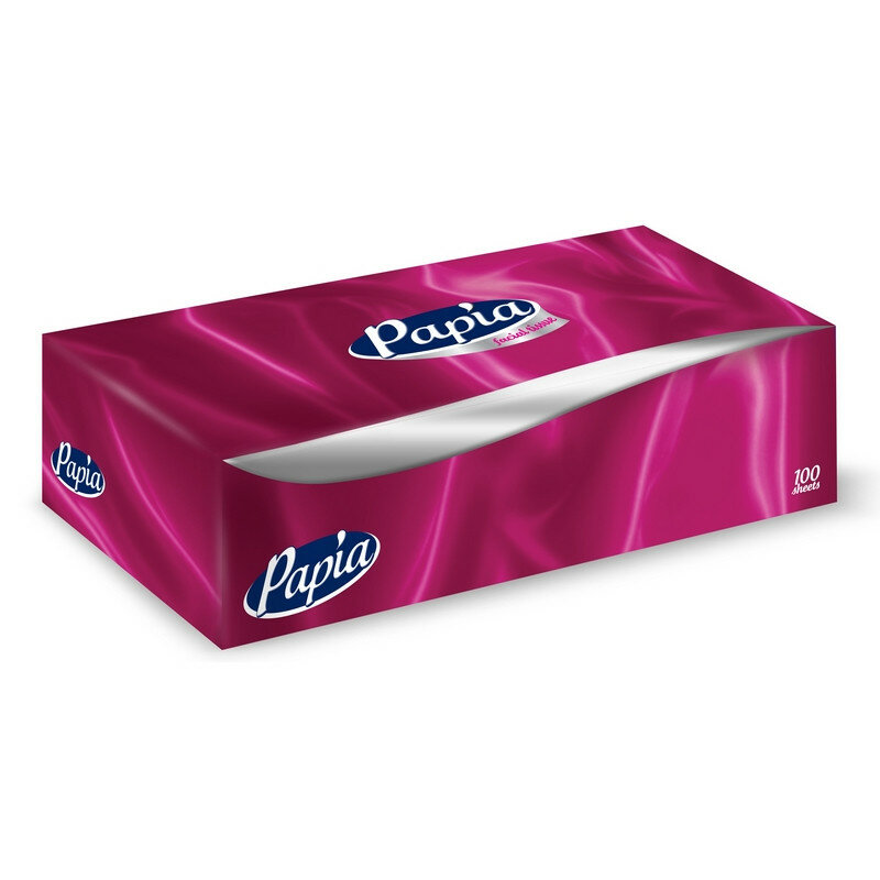 фото Салфетки косметические Papia 2сл 100шт/уп, 2 шт.
