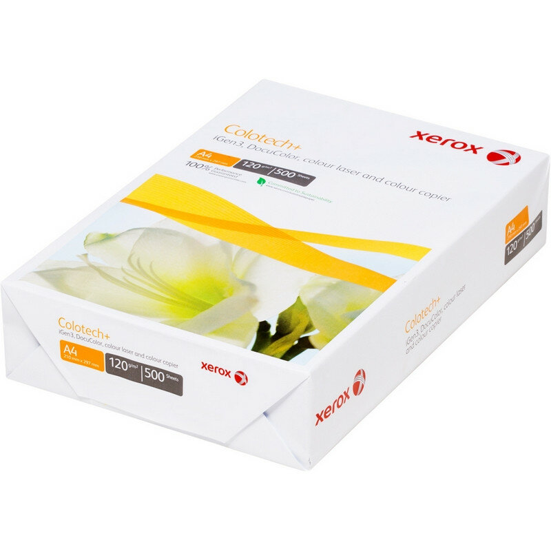 Бумага для цв.лазер.печ. Xerox Colotech + (А4, 120 г/кв.м, 500 л)