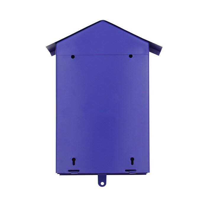 Ящик почтовый без замка (с петлёй), вертикальный, «Домик», синий - фотография № 6