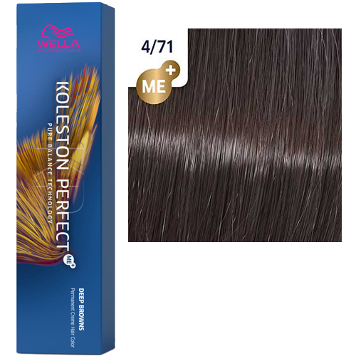 Wella Professionals Краситель Koleston Perfect Глубокие коричневые тона 60 мл, оттенок 4/71, 4/71 Тирамису (Wella Professionals, ) - фото №1