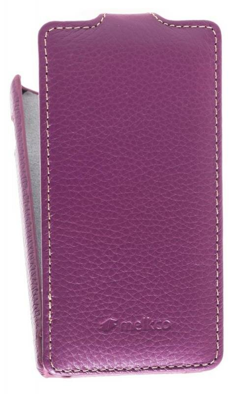 Кожаный чехол для Sony Xperia Sola / MT27i Melkco Premium Leather Case - Jacka Type (Purple LC)