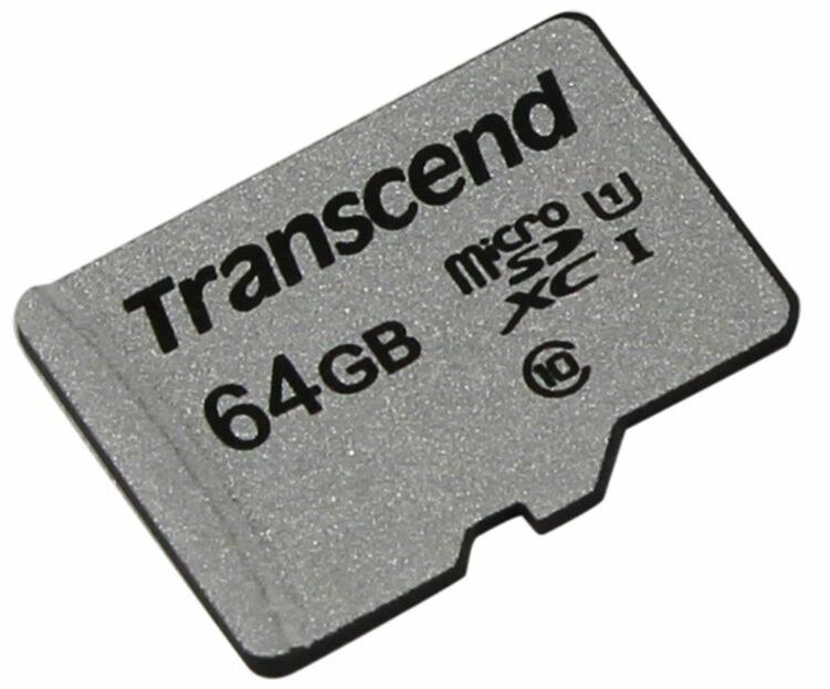Карта памяти micro SDXC Transcend 64Gb 300S UHS-I U1 (90/45 Mb/s)