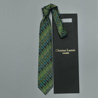Красивый переливающийся галстук с геометрическим узором Christian Lacroix 836597