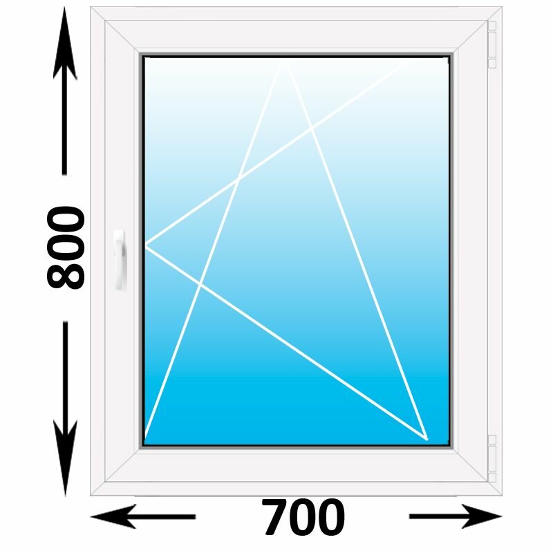 Пластиковое окно Melke одностворчатое 700x800 (ширина Х высота) (700Х800)