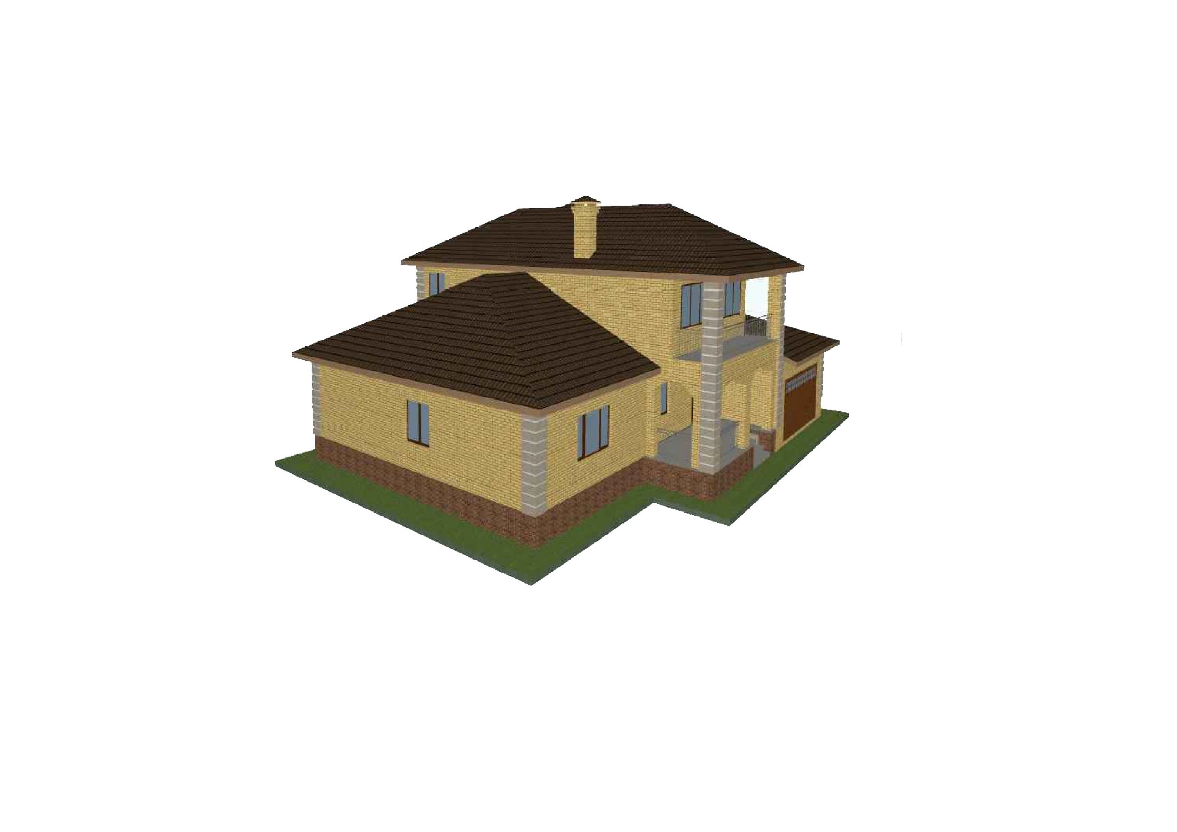 Готовый проект жилого дома 15-0049 (287,47 м2, 14,78*14,64 м, газобетонный блок 400 мм, облицовочный кирпич) - фотография № 5