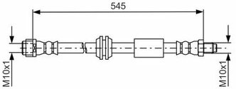 Шланг тормозной передний Mercedes GL-Class/M-Class 05>12 BOSCH 1987481745