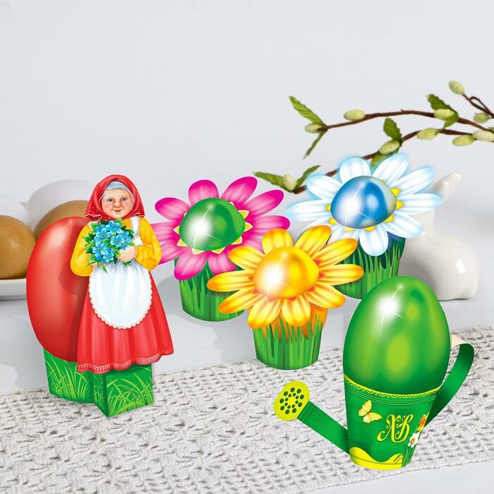 Пасхальный набор для украшения яиц «Бабушкин сад» - фотография № 4