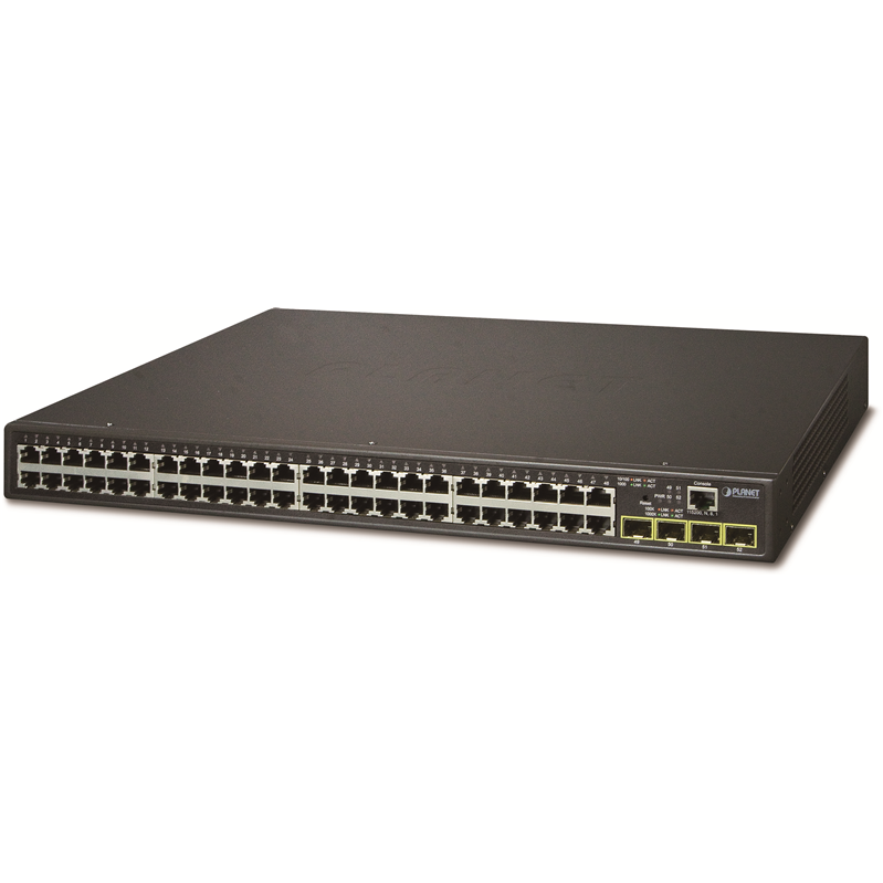 / PLANET IPv4/IPv6, 48-Port 10/100/1000Base-T + 4-Port 100/1000MBPS SFP L2/L4 /SNMP Manageable Gigabit Ethernet Switch