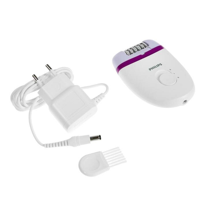 Philips Эпилятор Philips BRE225/00, 20 пинцетов, 2 скорости, 220 В, бело-фиолетовый