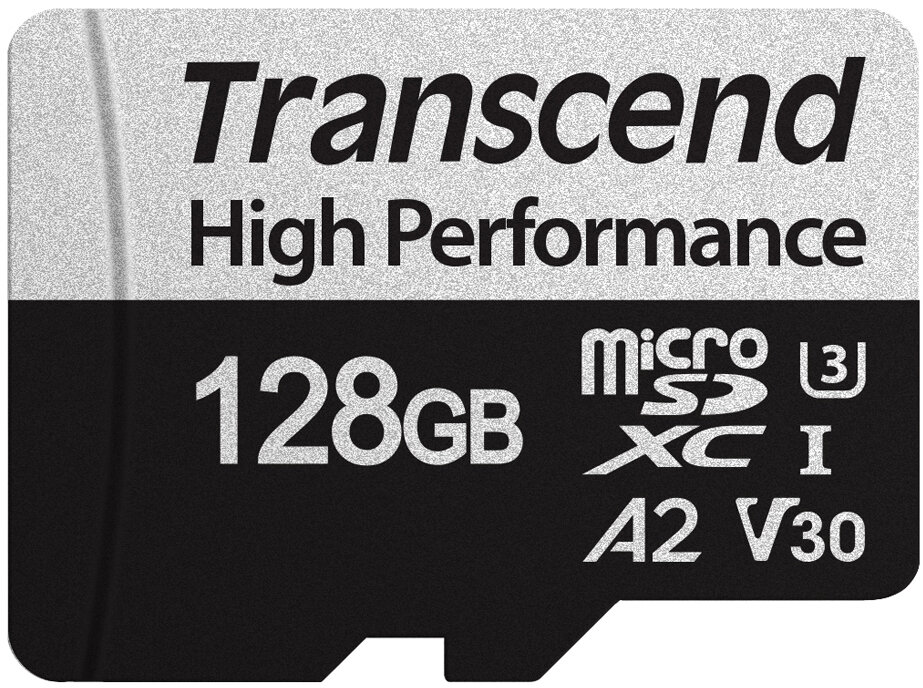 Карта памяти 128Gb MicroSD Transcend UHS-I U3 A2 (TS128GUSD330S)