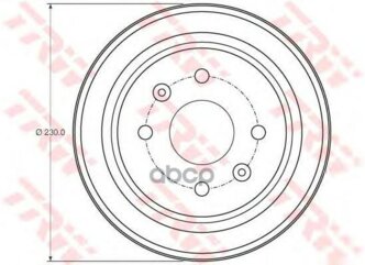 Барабан Тормозной Chevrolet Aveo 06-/Spark 10- TRW арт. DB4442