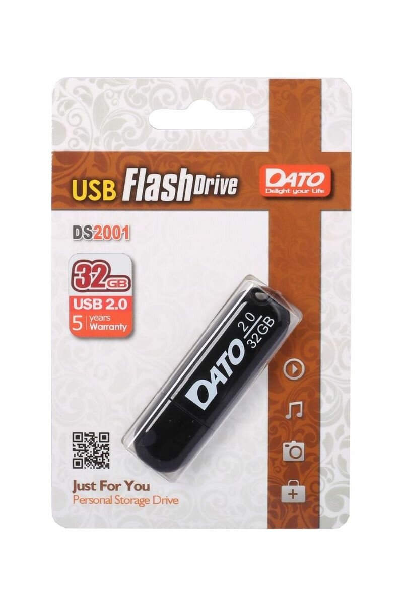 Флешка Dato 32Gb DS2001 DS2001-32G USB2.0 черный