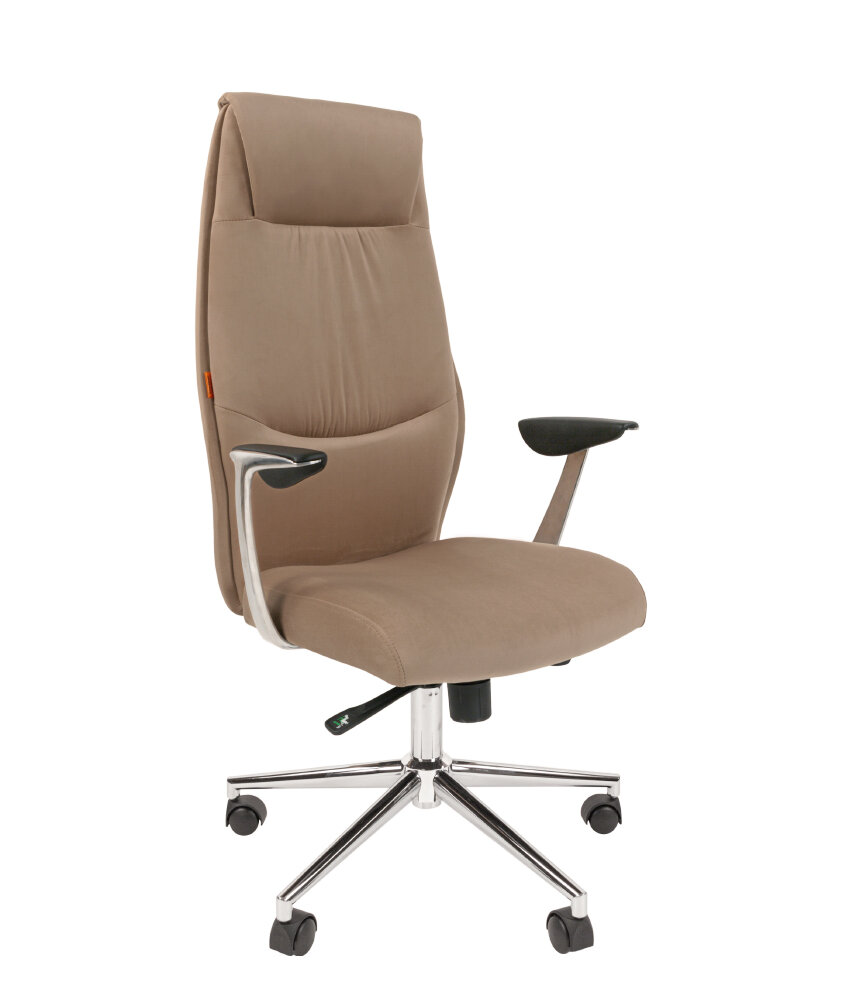 Кресло для домашнего офиса Chairman HOME VISTA ткань велюр, цвет темно-бежевый