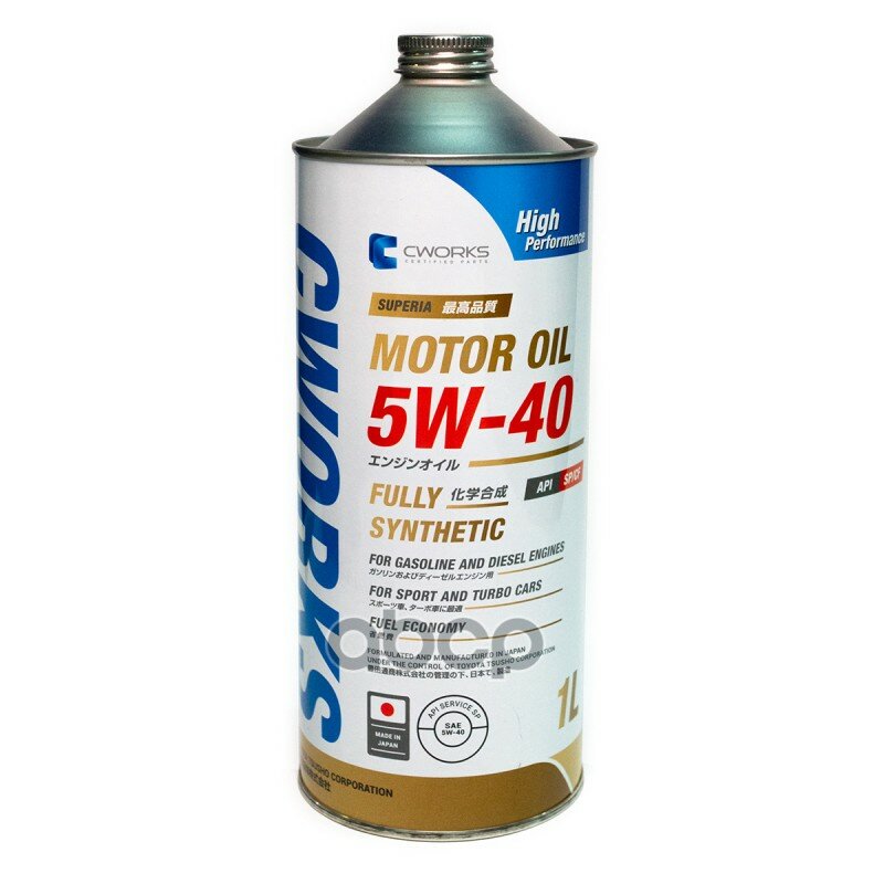 CWORKS 5W-40 1L Superia Motor Oil Sp/Cf, Масло Моторное