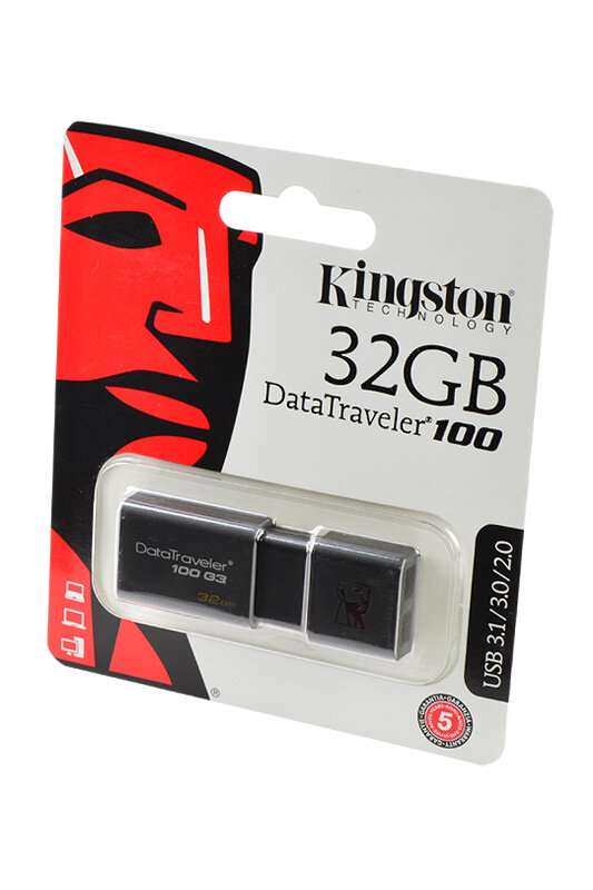 Kingston USB флешка 32ГБ Kingston DT100G3/32GB Black