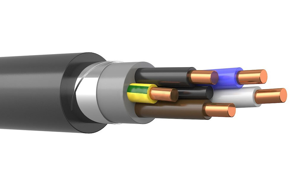 Кабель бронированный ВБШвнг(A)-LS 5х4 мм2, 1м - фотография № 2