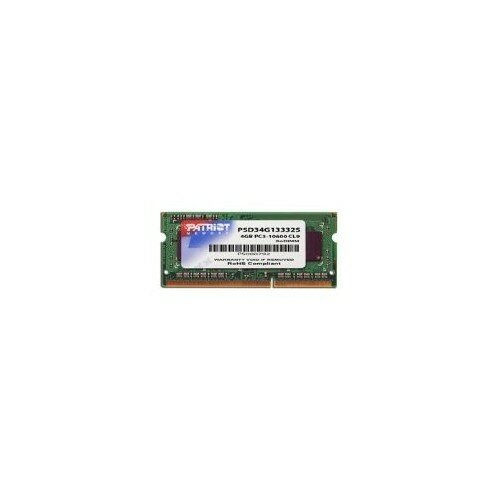   DDR3 4Gb 1333MHz Patriot PSD34G13332S RTL PC3-10600 SO-DIMM 204-pin PSD34G13332S