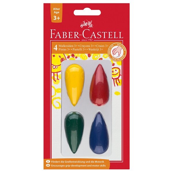 Мелки восковые 4цв. Faber-Castell, блистер