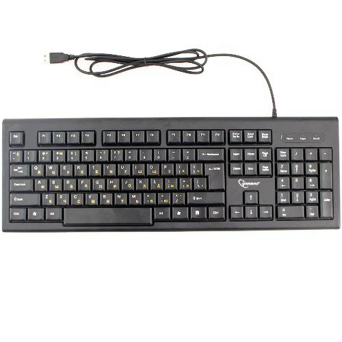 Клавиатура Gembird KB-8354U-BL стандартная 104кл кабель 1.45 метра чёрная