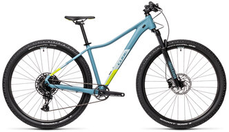 Женский велосипед Cube Access WS SL 27.5, год 2021, ростовка 16, цвет Синий-Зеленый